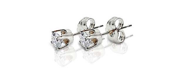 4 Prong Stud Earrings 1/3 Carat Total Weight