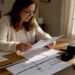 Woman reviewing ethical diamond certification documents