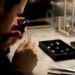 Jeweler examining diamond clarity close-up