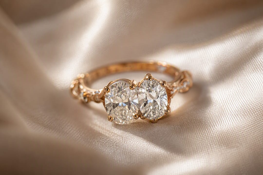 Engagement ring diamonds comparing G and H colors