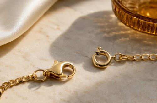 Close-up of lobster and spring ring clasp mechanisms