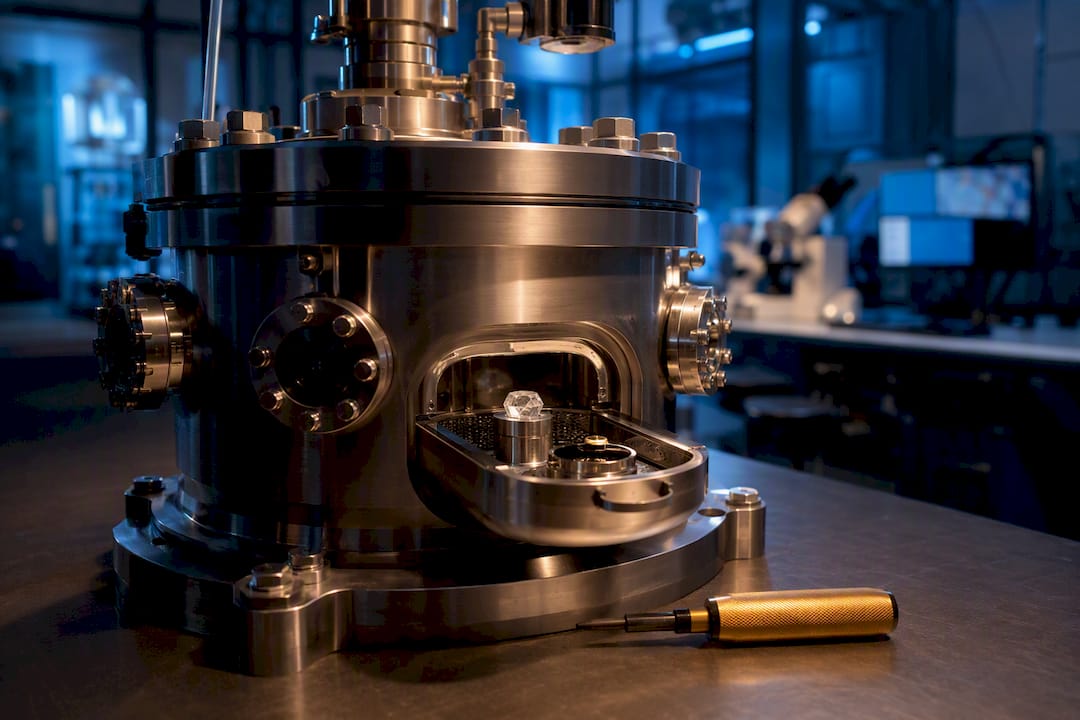 Diamond growth chamber in laboratory