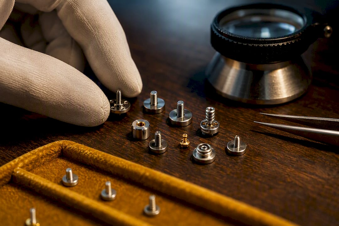 Close-up of assorted earring back mechanisms