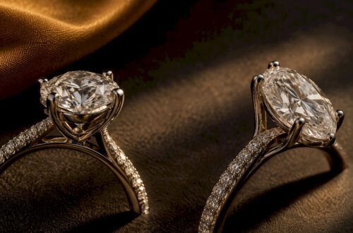 Cropped round and oval ring settings