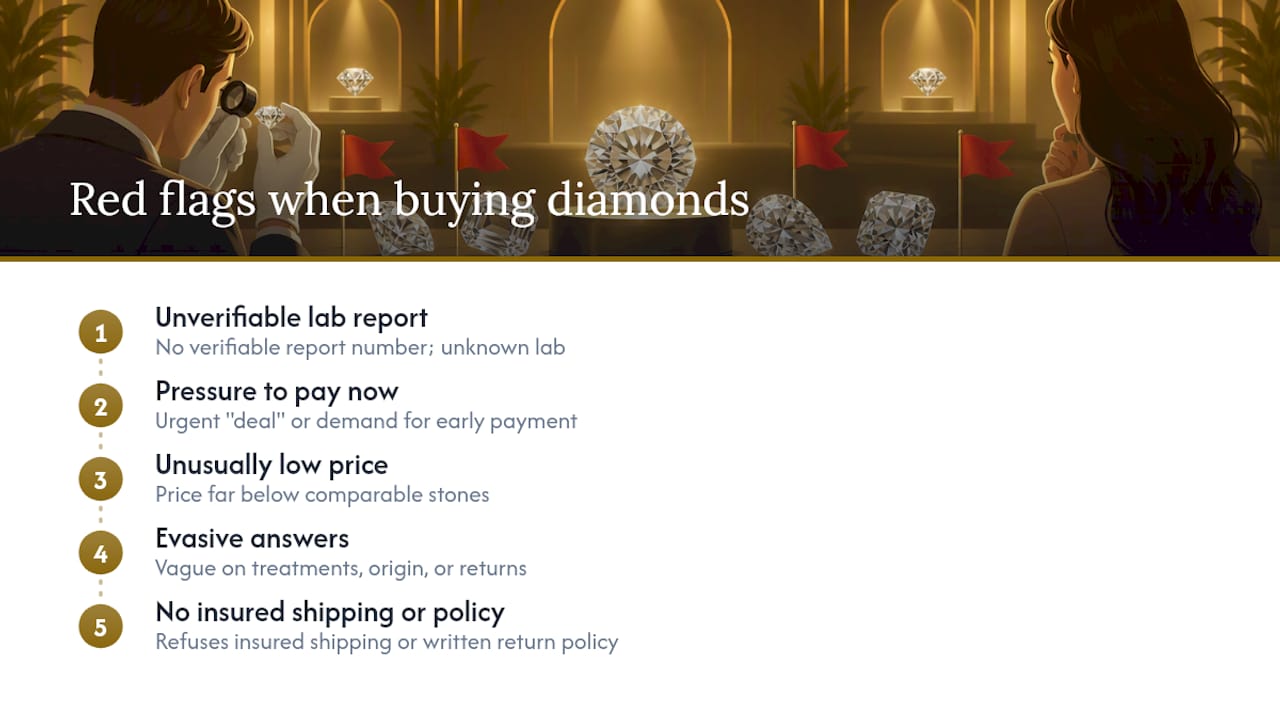 Five red flags for loose diamond scams