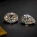 Oval and pear gemstones showing facet contrast