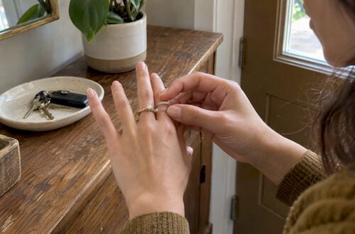 Hand testing silicone guard on spinning ring