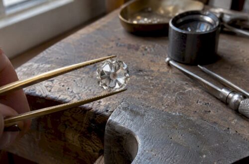 Antique diamond showing its open culet