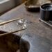 Antique diamond showing its open culet