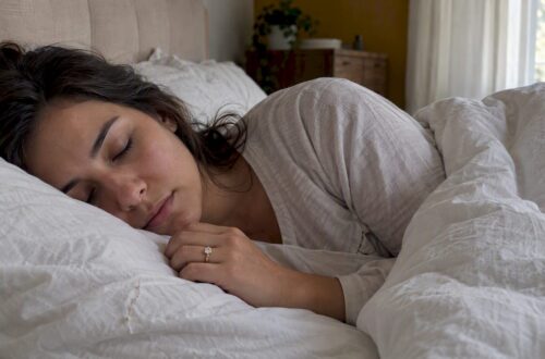 Gold engagement ring worn while sleeping