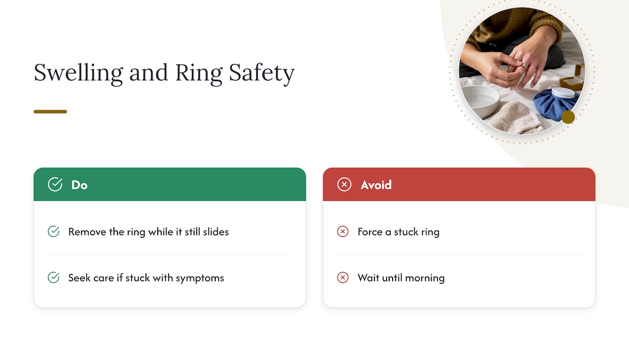 Steps for responding to a tight ring