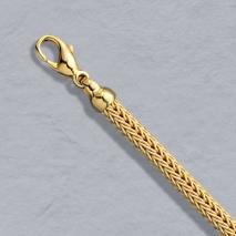 18K Yellow Gold Foxtailmesh 4.2mm, Lobster Clasp