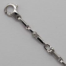18K White Gold Mechanical Link Bracelet