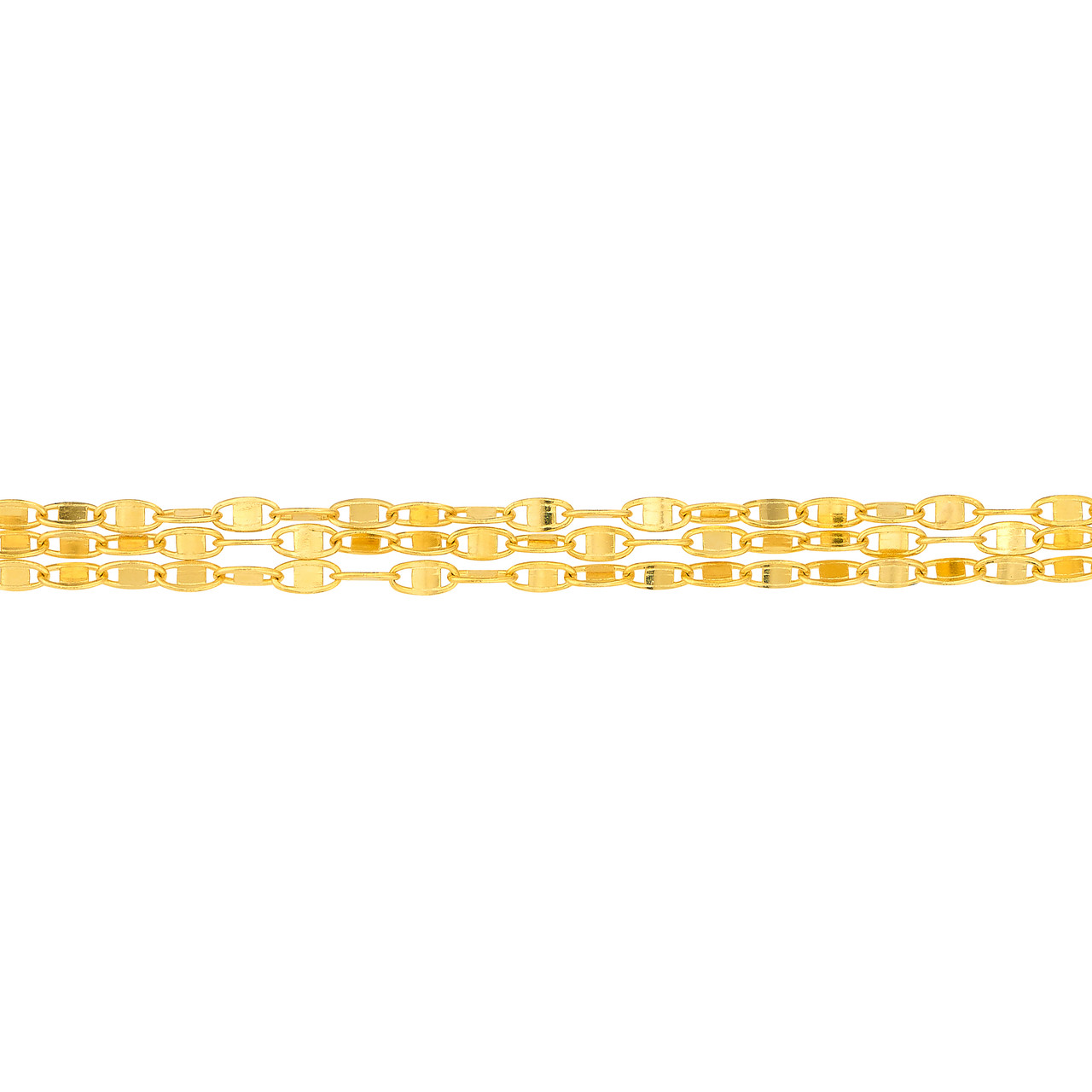 Triple Twist Mariner Layered Anklet Unknown Friendly Weight 10K yellow gold - view 5