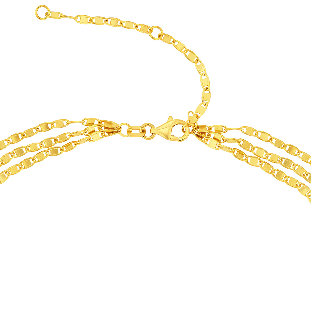 Triple Twist Mariner Layered Anklet Unknown Friendly Weight 10K yellow gold - view 4