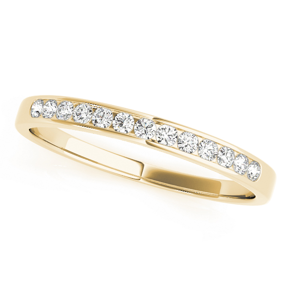  Ladies Channel Set Wedding Band 1/5 Carat Total Weight   (Lab-Created) 0.19 C.T.W 10K yellow, white or rose gold - view 3