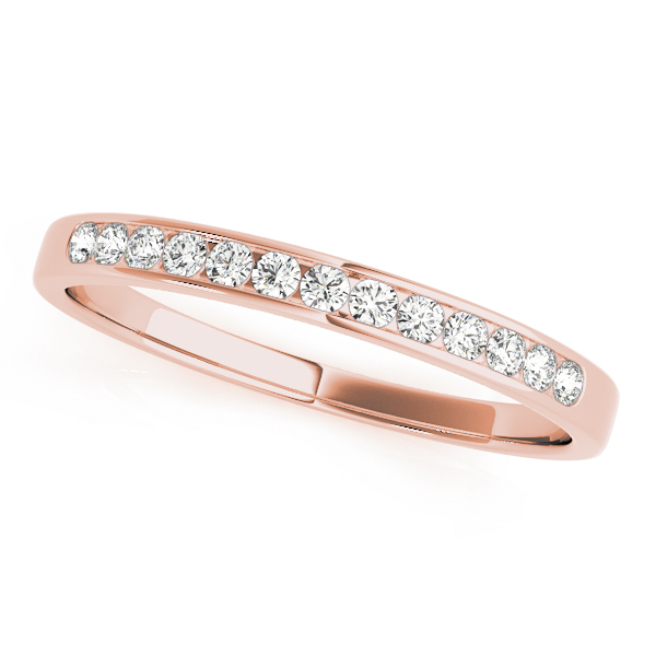  Ladies Channel Set Wedding Band 1/5 Carat Total Weight   (Lab-Created) 0.19 C.T.W 10K yellow, white or rose gold - view 5