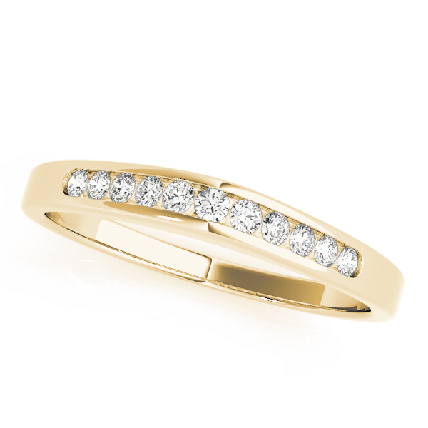  Ladies Channel Set Diamond Wedding Band 1/10 Carat Total Weight   (Lab-Created) 0.12 C.T.W 10K yellow, white or rose gold - view 3