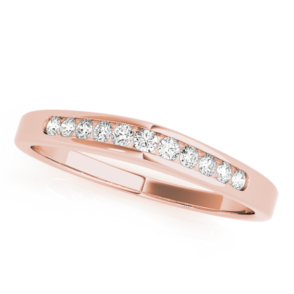  Ladies Channel Set Diamond Wedding Band 1/10 Carat Total Weight   (Lab-Created) 0.12 C.T.W 10K yellow, white or rose gold - view 5
