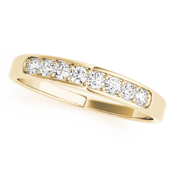  Ladies Prong In Channel Wedding Band 1/4 Carat Total Weight   (Lab-Created) 0.24 C.T.W 10K yellow, white or rose gold - view 3