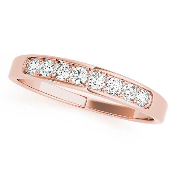  Ladies Prong In Channel Wedding Band 1/4 Carat Total Weight   (Lab-Created) 0.24 C.T.W 10K yellow, white or rose gold - view 5