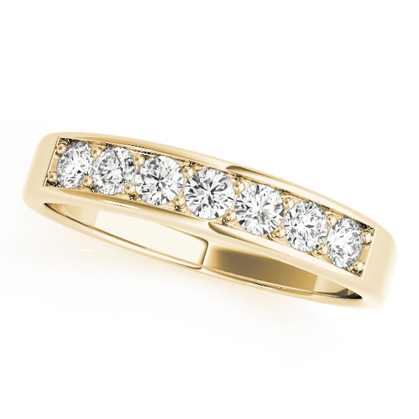  Ladies Prong In Channel Wedding Band 3/8 Carat Total Weight   (Lab-Created) 0.42 C.T.W 10K yellow, white or rose gold - view 3