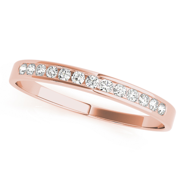  Ladies Channel Set Wedding Band 1/10 Carat Total Weight   (Lab-Created) 0.08 C.T.W 10K yellow, white or rose gold - view 5