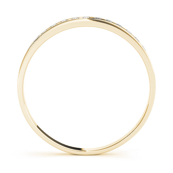  Ladies Channel Set Wedding Band 1/10 Carat Total Weight   (Lab-Created) 0.08 C.T.W 10K yellow, white or rose gold - view 4