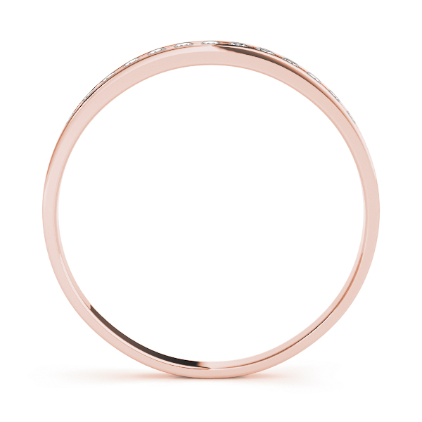  Ladies Channel Set Wedding Band 1/10 Carat Total Weight   (Lab-Created) 0.08 C.T.W 10K yellow, white or rose gold - view 6