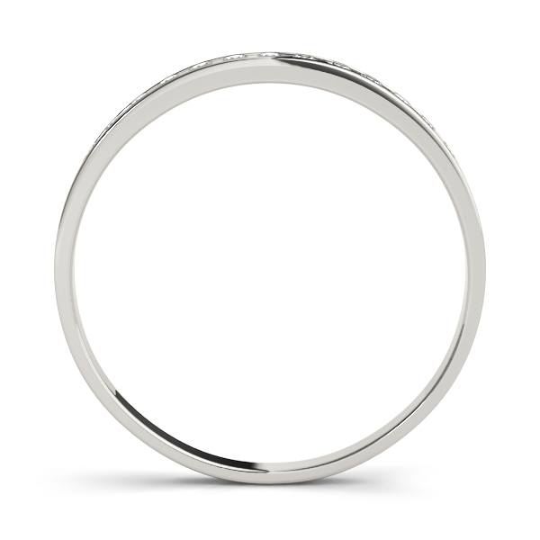 Ladies Channel Set Wedding Band 1/10 Carat Total Weight   (Lab-Created) 0.08 C.T.W 10K yellow, white or rose gold - view 2