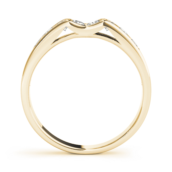  Ladies Channel Set Curved Wedding Bands 3/8 Carat Total Weight   (Lab-Created) 0.40 C.T.W 10K yellow, white or rose gold - view 4