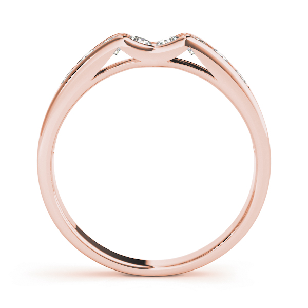  Ladies Channel Set Curved Wedding Bands 3/8 Carat Total Weight   (Lab-Created) 0.40 C.T.W 10K yellow, white or rose gold - view 6