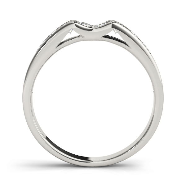  Ladies Channel Set Curved Wedding Bands 3/8 Carat Total Weight   (Lab-Created) 0.40 C.T.W 10K yellow, white or rose gold - view 2