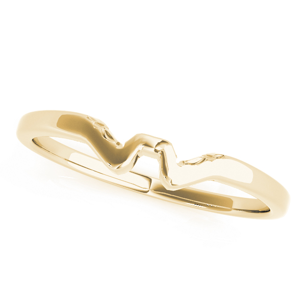  Gold Curved Wedding Bands  Unknown Friendly Weight 10K yellow, white or rose gold - view 3