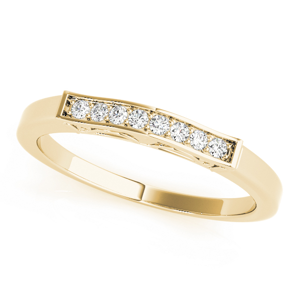  Ladies Diamond Channel Set Wedding Band 1/10 Carat Total Weight   (Lab-Created) 0.08 C.T.W 10K yellow, white or rose gold - view 3