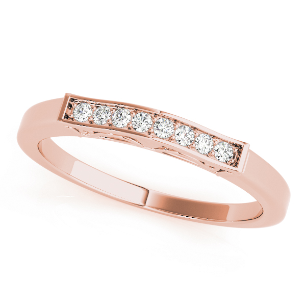  Ladies Diamond Channel Set Wedding Band 1/10 Carat Total Weight   (Lab-Created) 0.08 C.T.W 10K yellow, white or rose gold - view 5