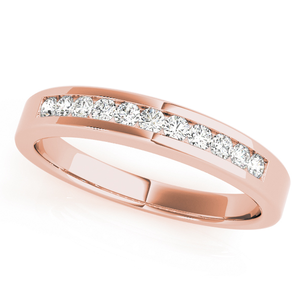  Ladies Single Row Channel Set Wedding Band 1/5 Carat Total Weight   (Lab-Created) 0.22 C.T.W 10K yellow, white or rose gold - view 5