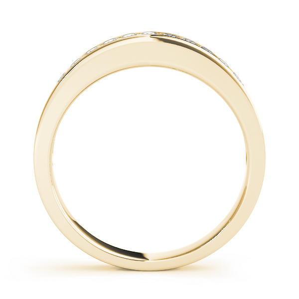 Ladies Single Row Channel Set Wedding Band 1/5 Carat Total Weight   (Lab-Created) 0.22 C.T.W 10K yellow, white or rose gold - view 4