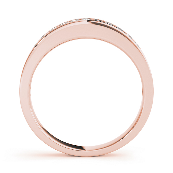  Ladies Single Row Channel Set Wedding Band 1/5 Carat Total Weight   (Lab-Created) 0.22 C.T.W 10K yellow, white or rose gold - view 6
