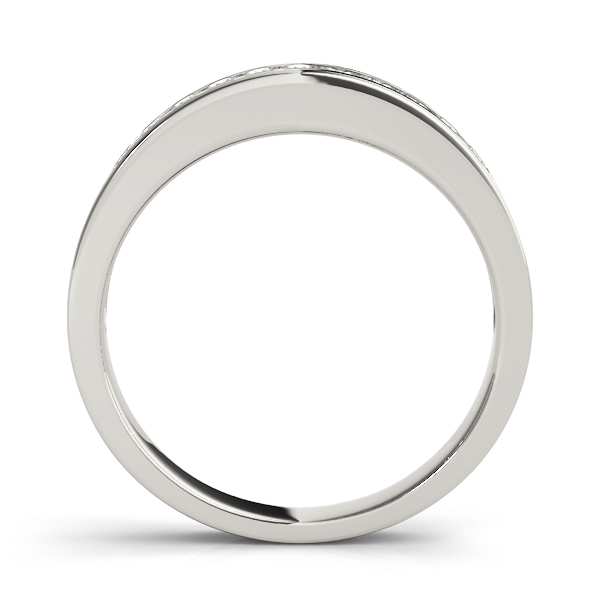  Ladies Single Row Channel Set Wedding Band 1/5 Carat Total Weight   (Lab-Created) 0.22 C.T.W 10K yellow, white or rose gold - view 2