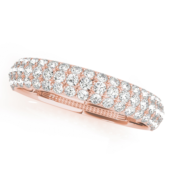 Ladies Multirow Pave Wedding Band 0.64 Carat Total Weight   (Lab-Created) 0.64 C.T.W 10K yellow, white or rose gold - view 5
