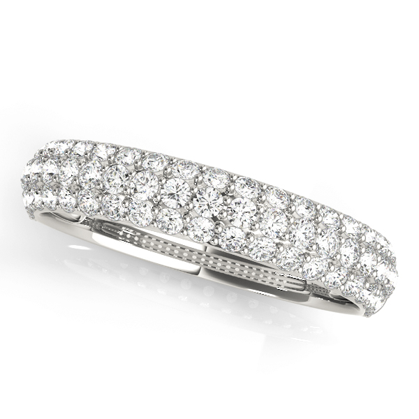 Multirow Pave Wedding Band | USA Jewels