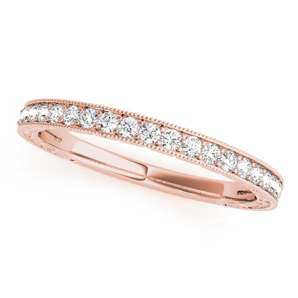  Ladies Channel Set Milgrain Wedding Bands 1/5 Carat Total Weight   (Lab-Created) 0.21 C.T.W 10K yellow, white or rose gold - view 5