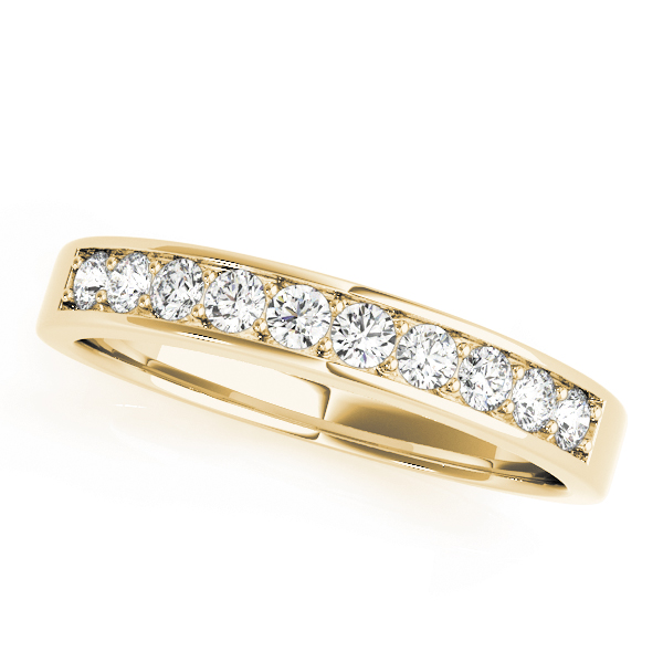  Ladies Prong In Channel Wedding Band 1/4 Carat Total Weight   (Lab-Created) 0.25 C.T.W 10K yellow, white or rose gold - view 3