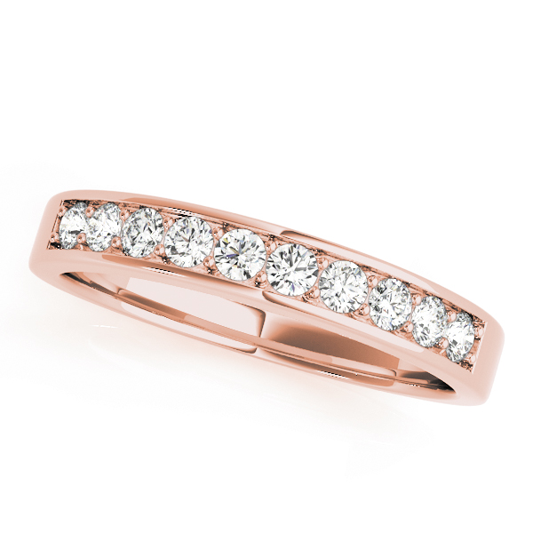  Ladies Prong In Channel Wedding Band 1/4 Carat Total Weight   (Lab-Created) 0.25 C.T.W 10K yellow, white or rose gold - view 5