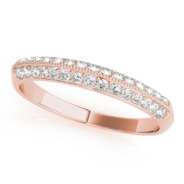  Ladies Double Row Pave Wedding Band 1/3 Carat Total Weight   (Lab-Created) 0.30 C.T.W 10K yellow, white or rose gold - view 5