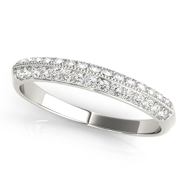 Double Row Pave Wedding Band | USA Jewels