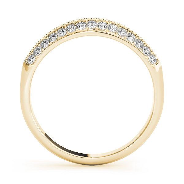  Ladies Double Row Pave Wedding Band 1/3 Carat Total Weight   (Lab-Created) 0.30 C.T.W 10K yellow, white or rose gold - view 4