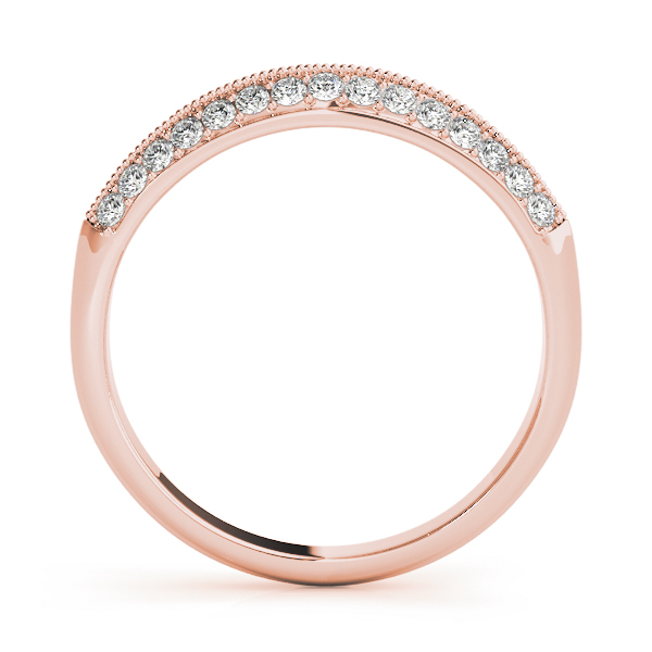  Ladies Double Row Pave Wedding Band 1/3 Carat Total Weight   (Lab-Created) 0.30 C.T.W 10K yellow, white or rose gold - view 6