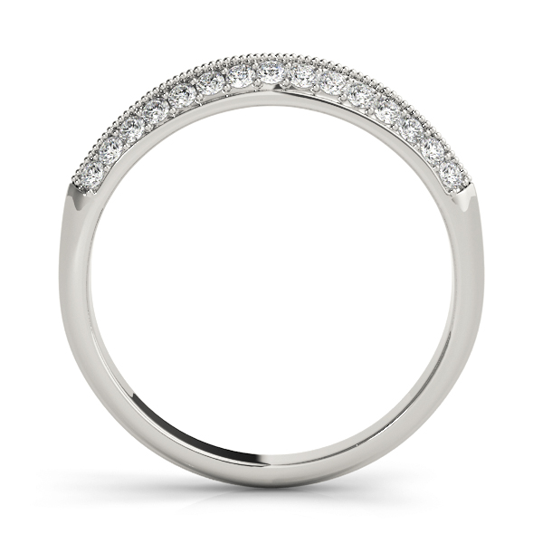  Ladies Double Row Pave Wedding Band 1/3 Carat Total Weight   (Lab-Created) 0.30 C.T.W 10K yellow, white or rose gold - view 2